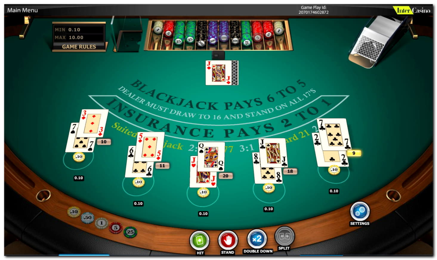 €115 casino chip at Golden Star Casino