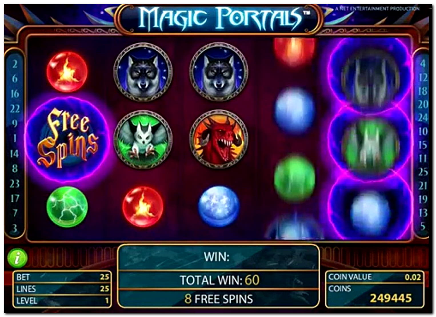 210 Free spins at Power Spins Casino