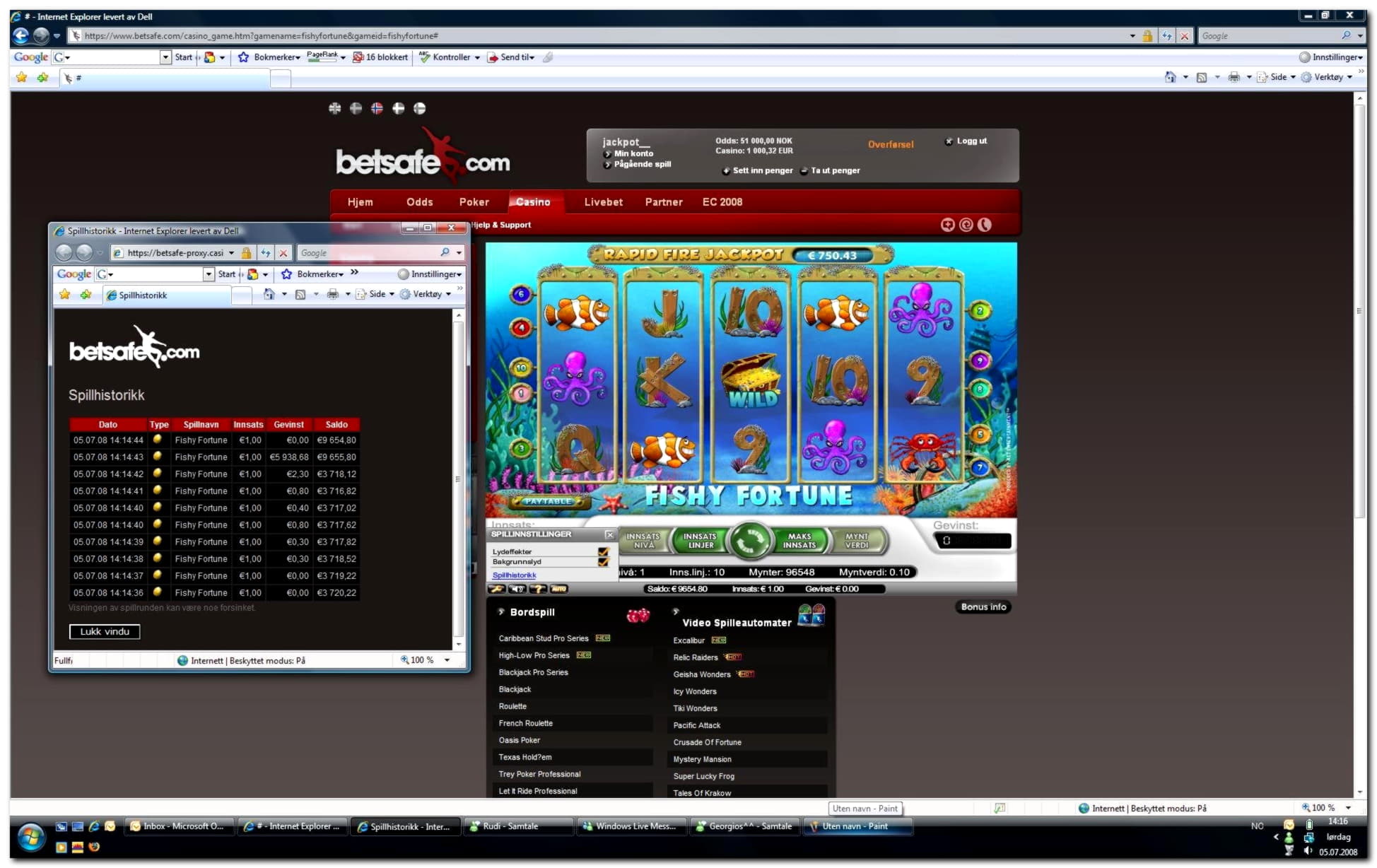 380% Casino match bonus at Miamidice Casino