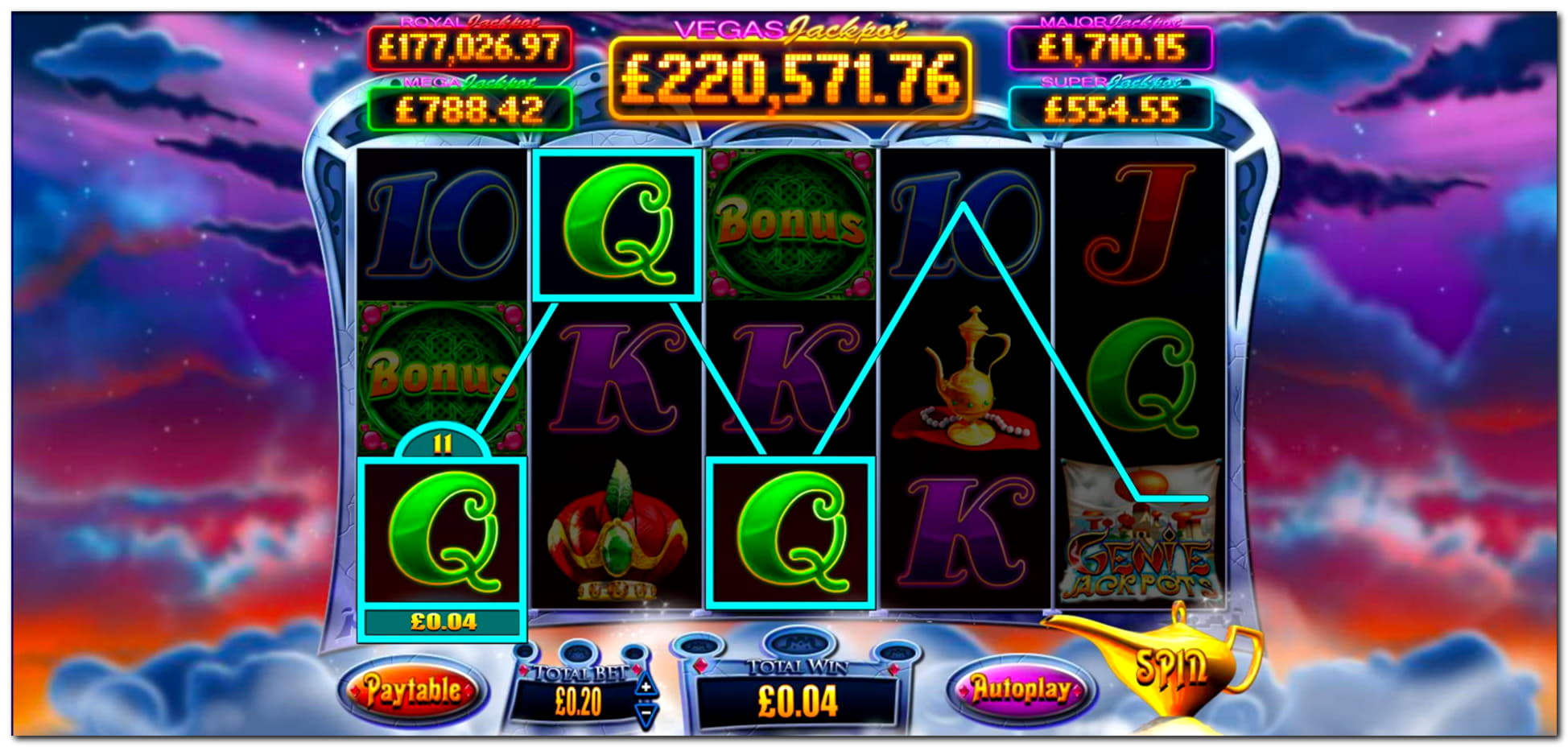 665% Match bonus at Mega Casino