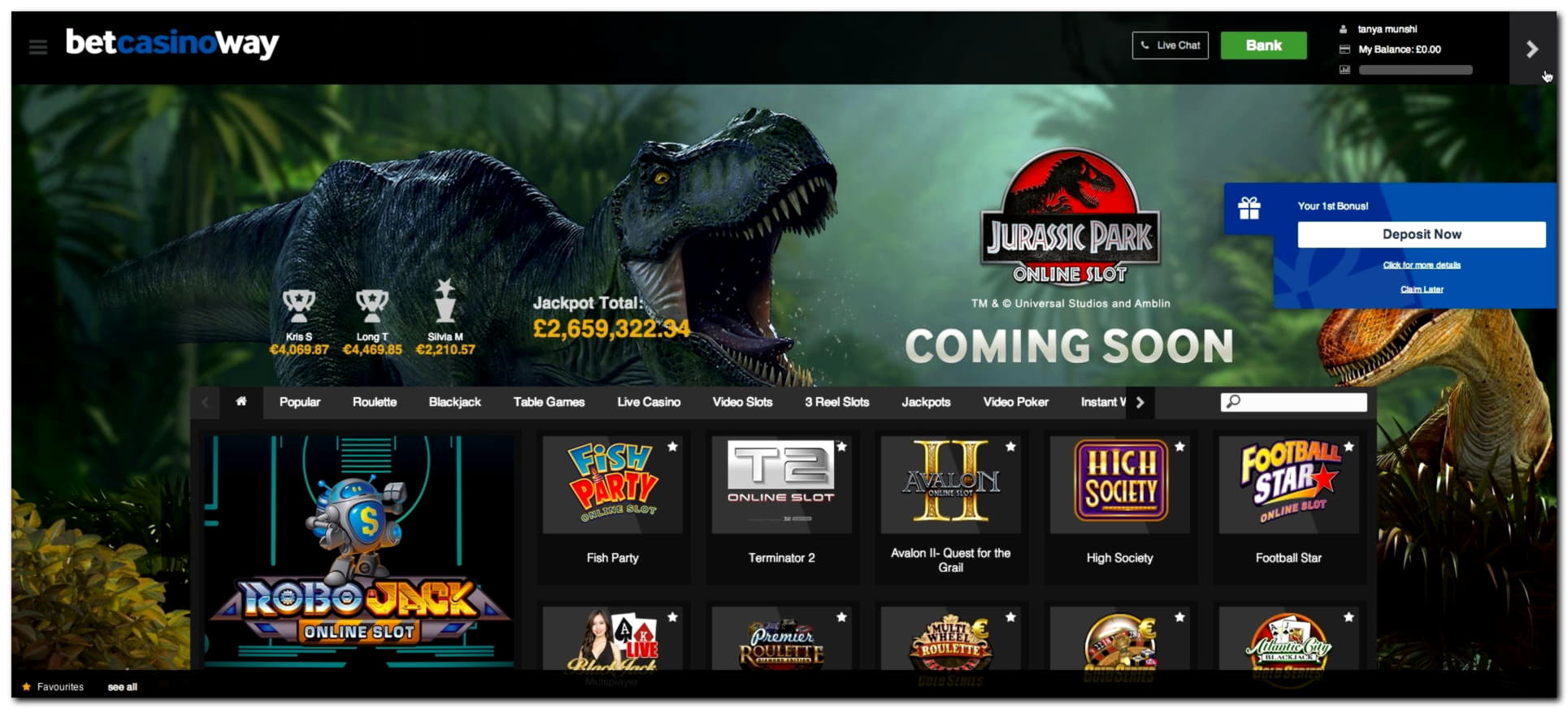 675% Match bonus casino at Dafa Bet Casino