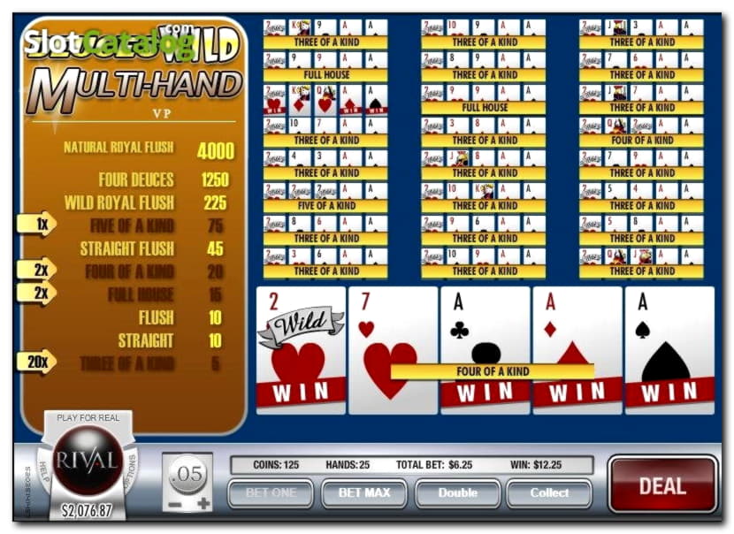 645% Deposit match bonus at Win A Day Casino