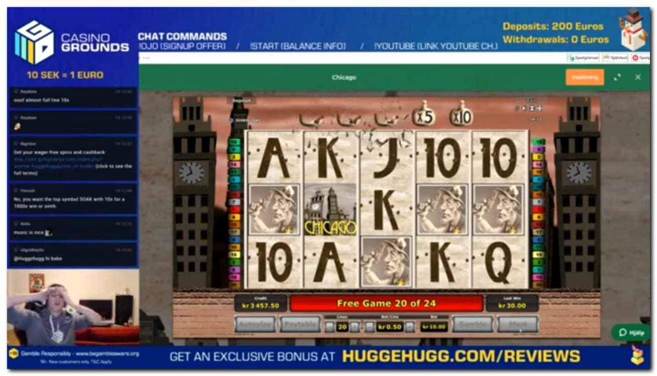 255 free casino spins at Casino com