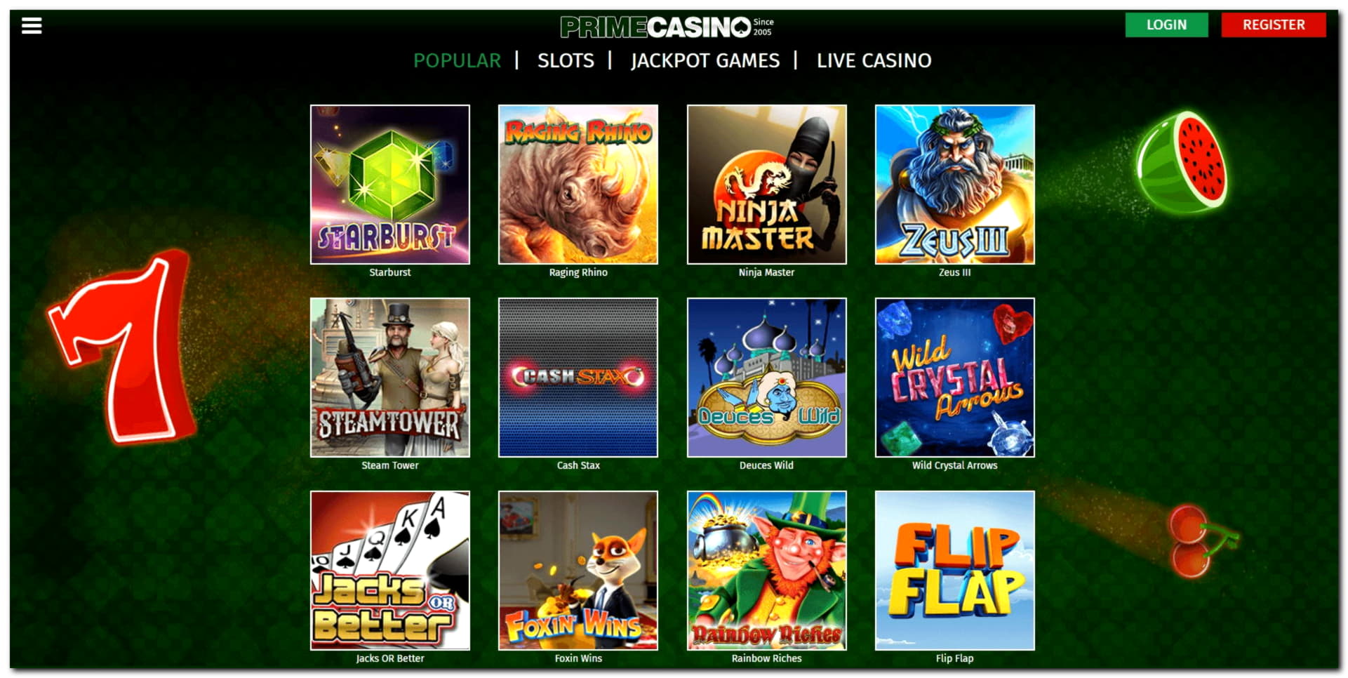 EURO 55 Online Casino Tournament at Superior Casino