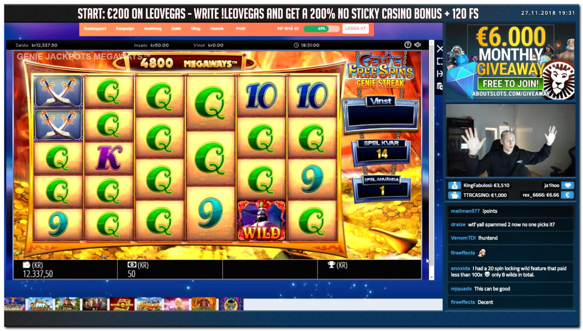 685% No Rules Bonus! at bWin Casino