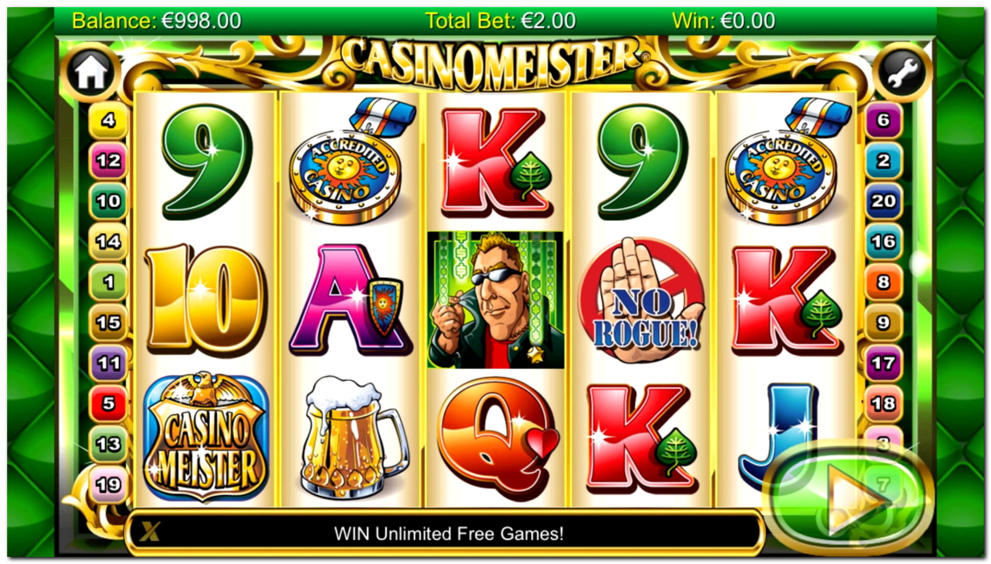 20 Free spins casino at Genesis Casino