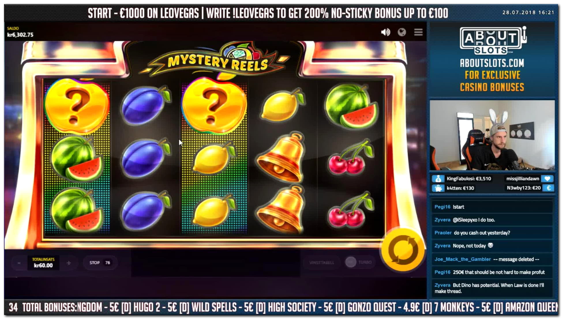 $88 Online Casino Tournament at Royal Panda Casino