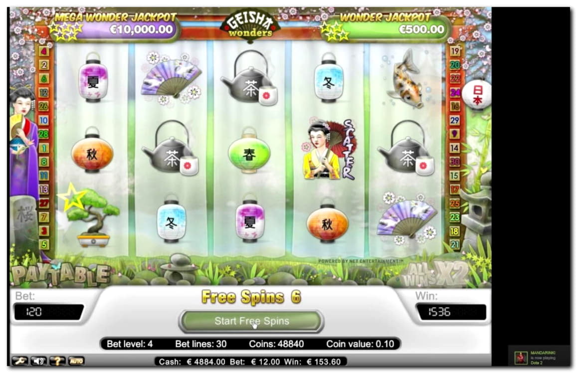 65 Free spins no deposit at Mansion Casino