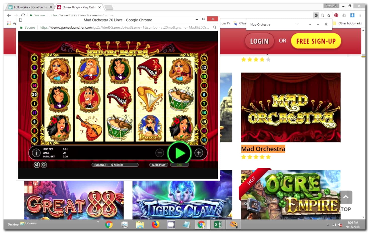 $105 Mobile freeroll slot tournament at Win A Day Casino