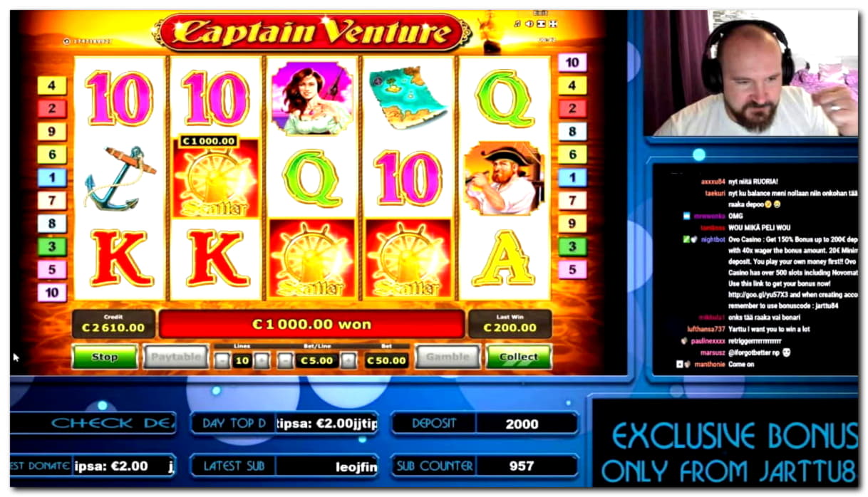 160 free casino spins at Challenge Casino