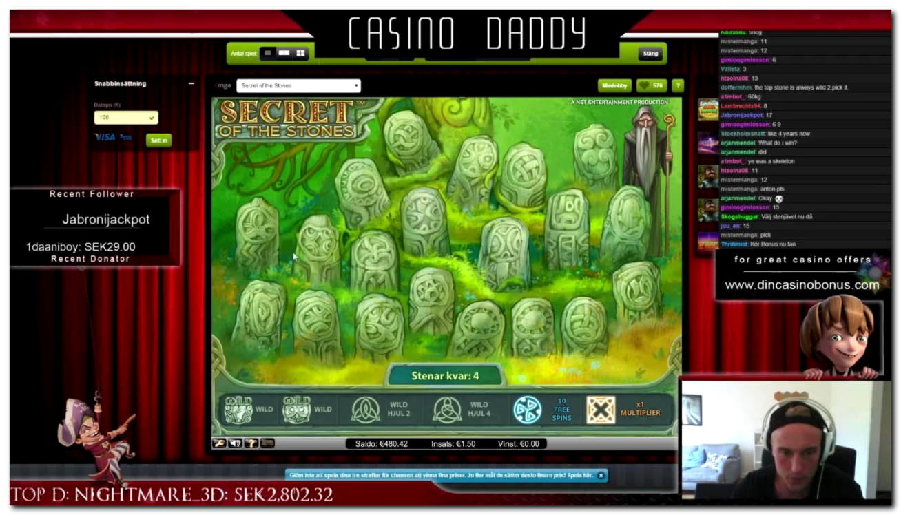 250 free spins no deposit at Win A Day Casino