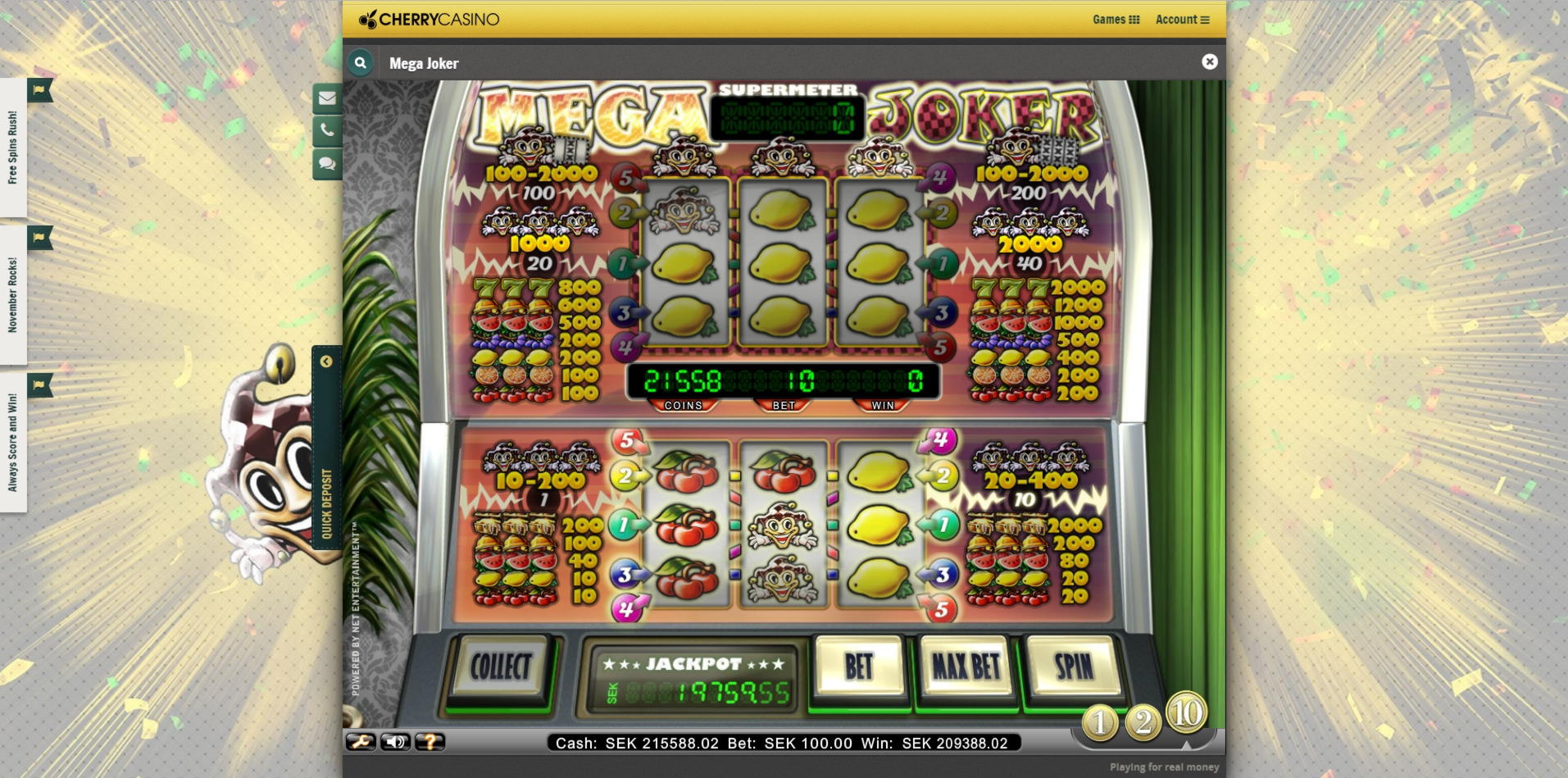 EUR 444 free chip casino at Genesis Casino