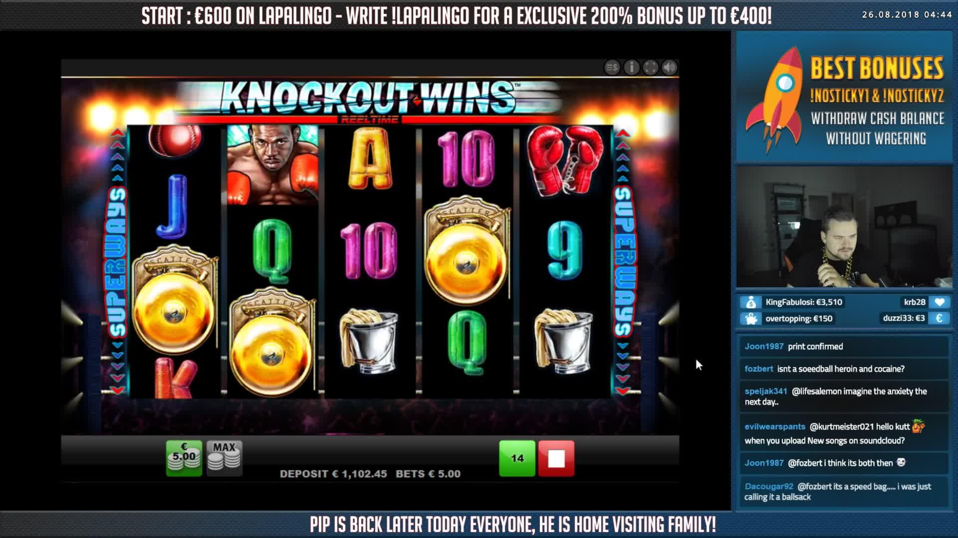 22 Loyal Free Spins! at Dubai Casino Online