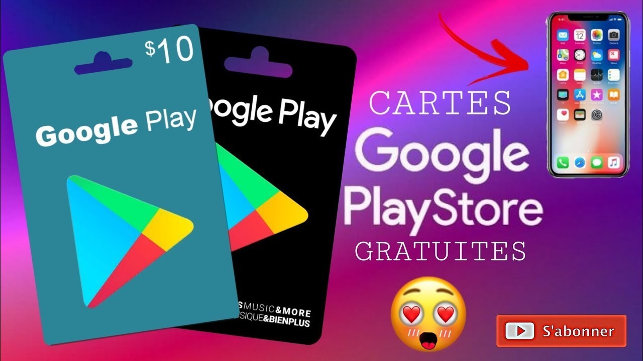 code cartes google play gratuit