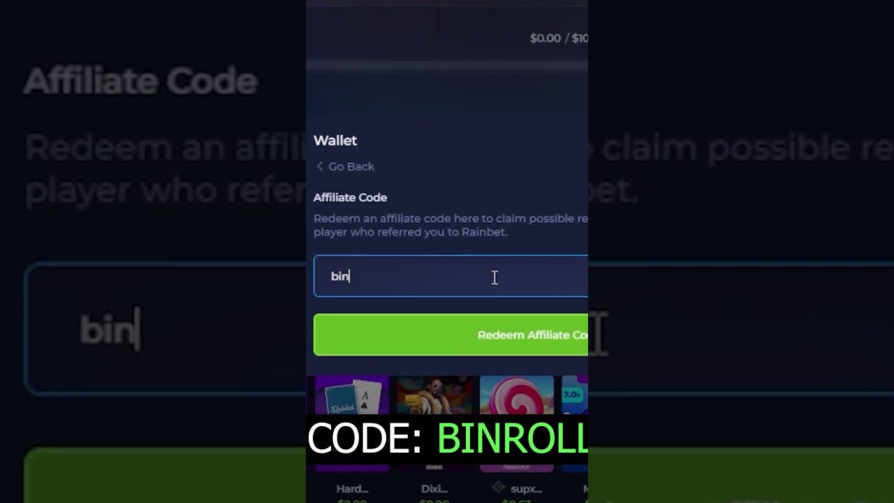 Rainbet Affiliate Bonus Code for 250 Free Spins!