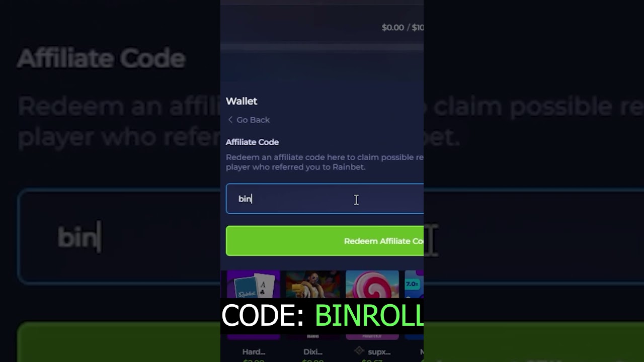 Rainbet New Limited 250 free spins Promo code 2026! #shorts