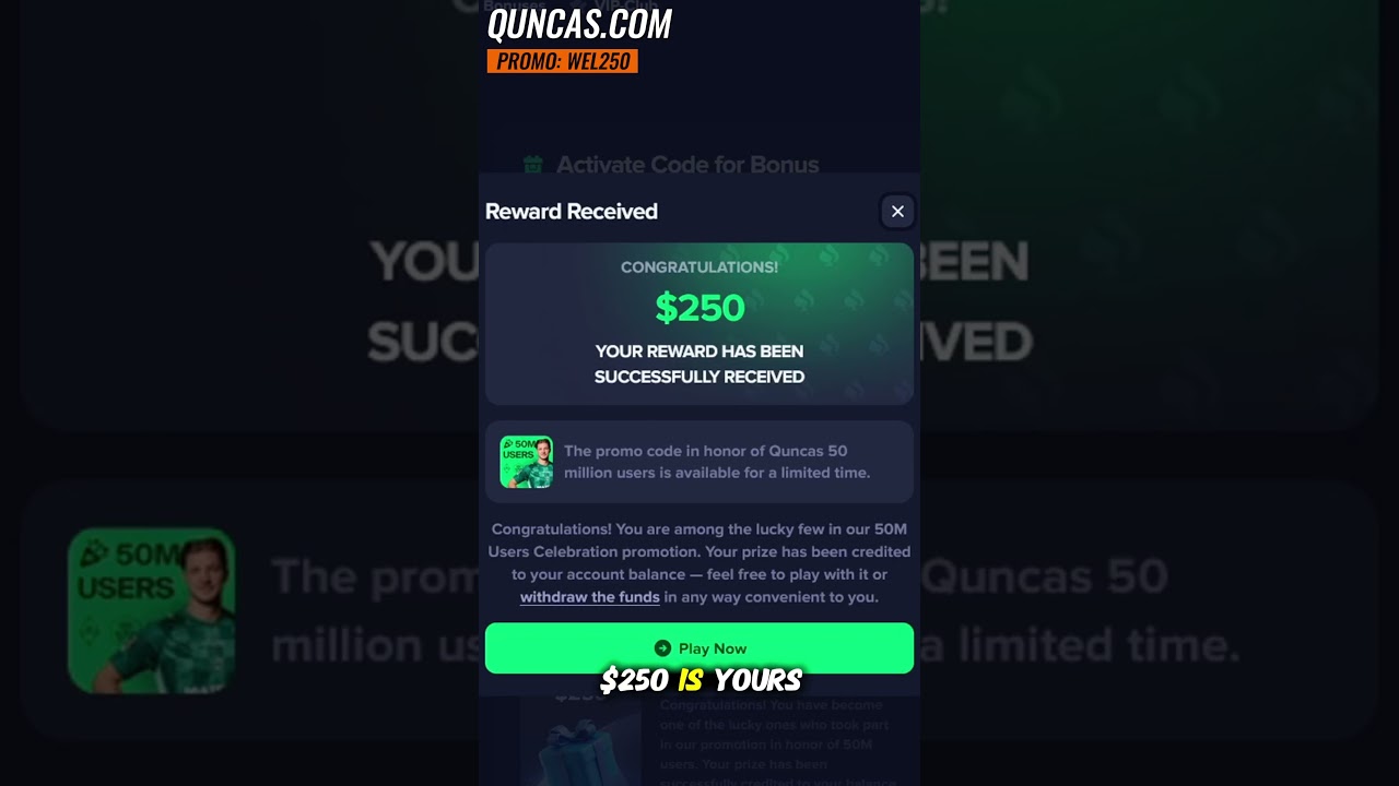 🎁250$ Free No Deposit Bonus🎰 Casino Promo Code