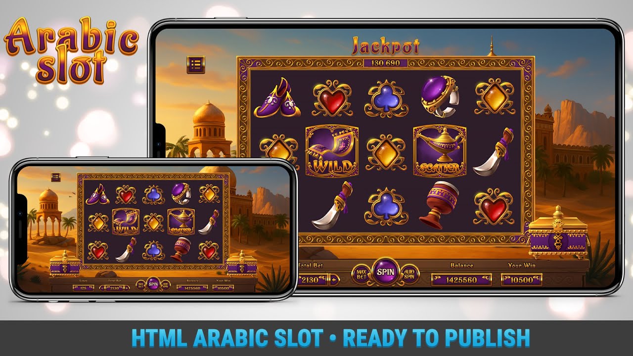 HTML Responsive Casino Game • Arabic Slot • Gameplay Video